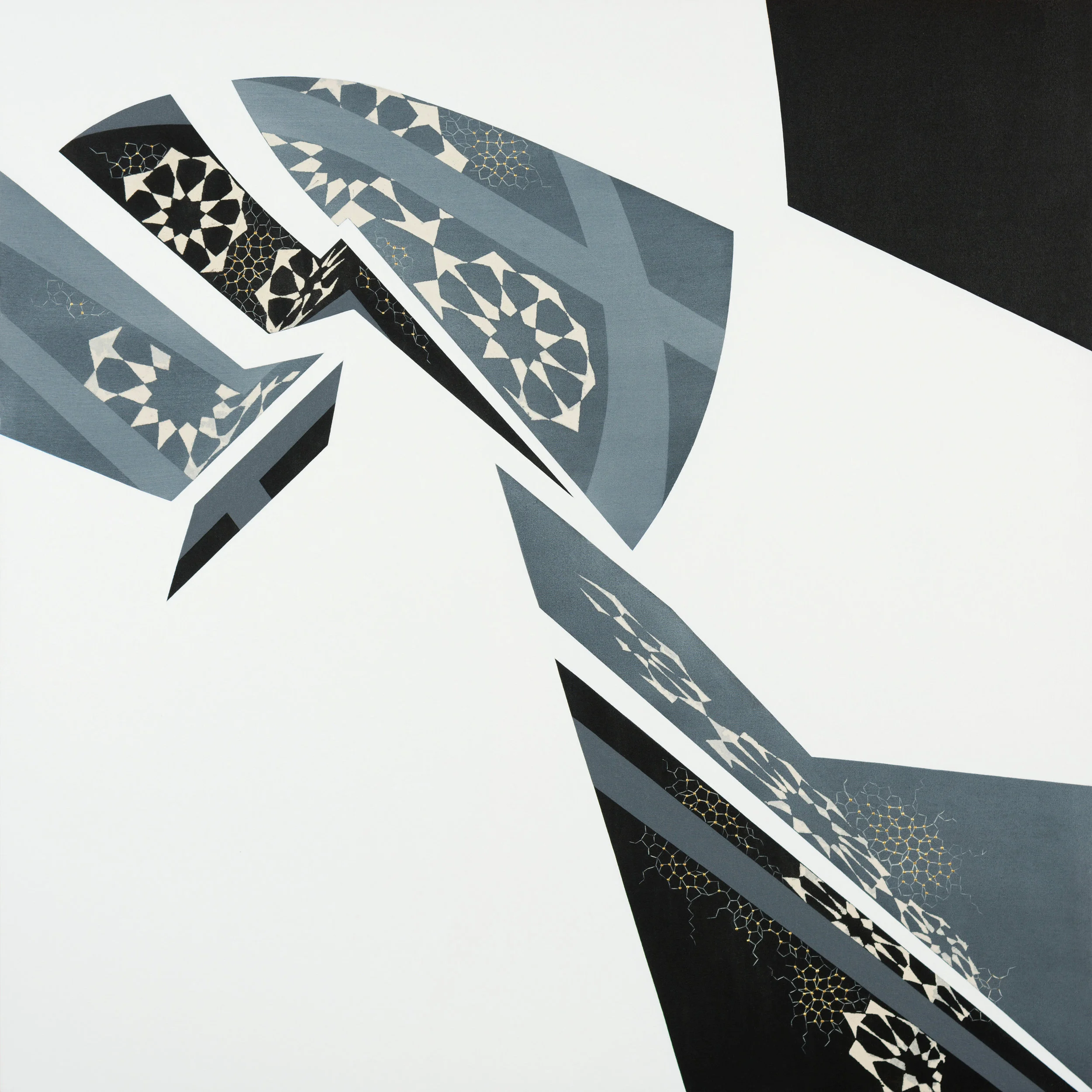 Veda B. Kaya Juncture , 2019 acrylic and gold on canvas over panel 40 x 40 inches; 101.6 x 101.6 centimeters