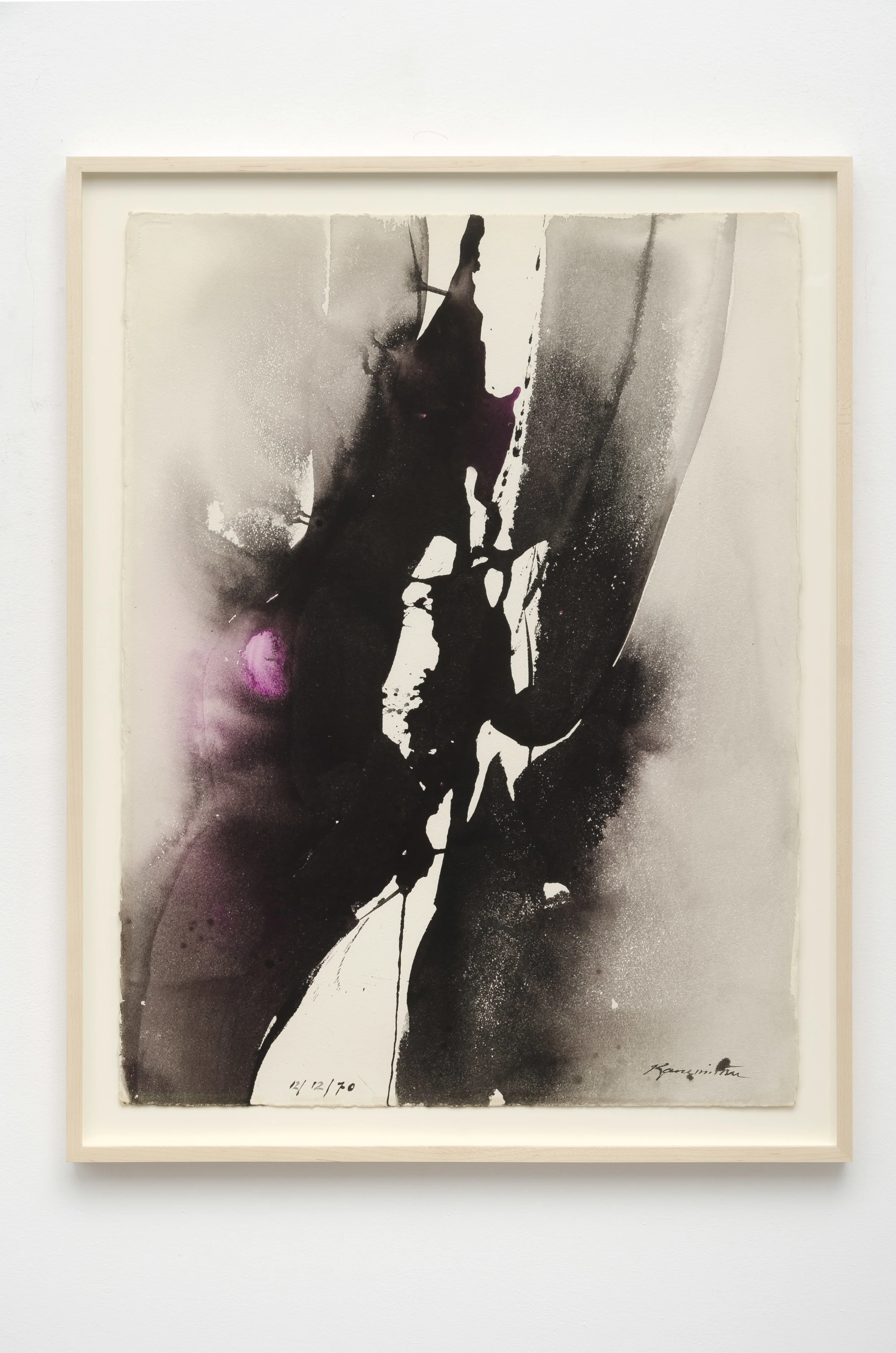 Matsumi Kanemitsu (1922-1992) Untitled , 1970 sumi and watercolor on paper 33 3/4 x 26 inches; 85.7 x 66 centimeters