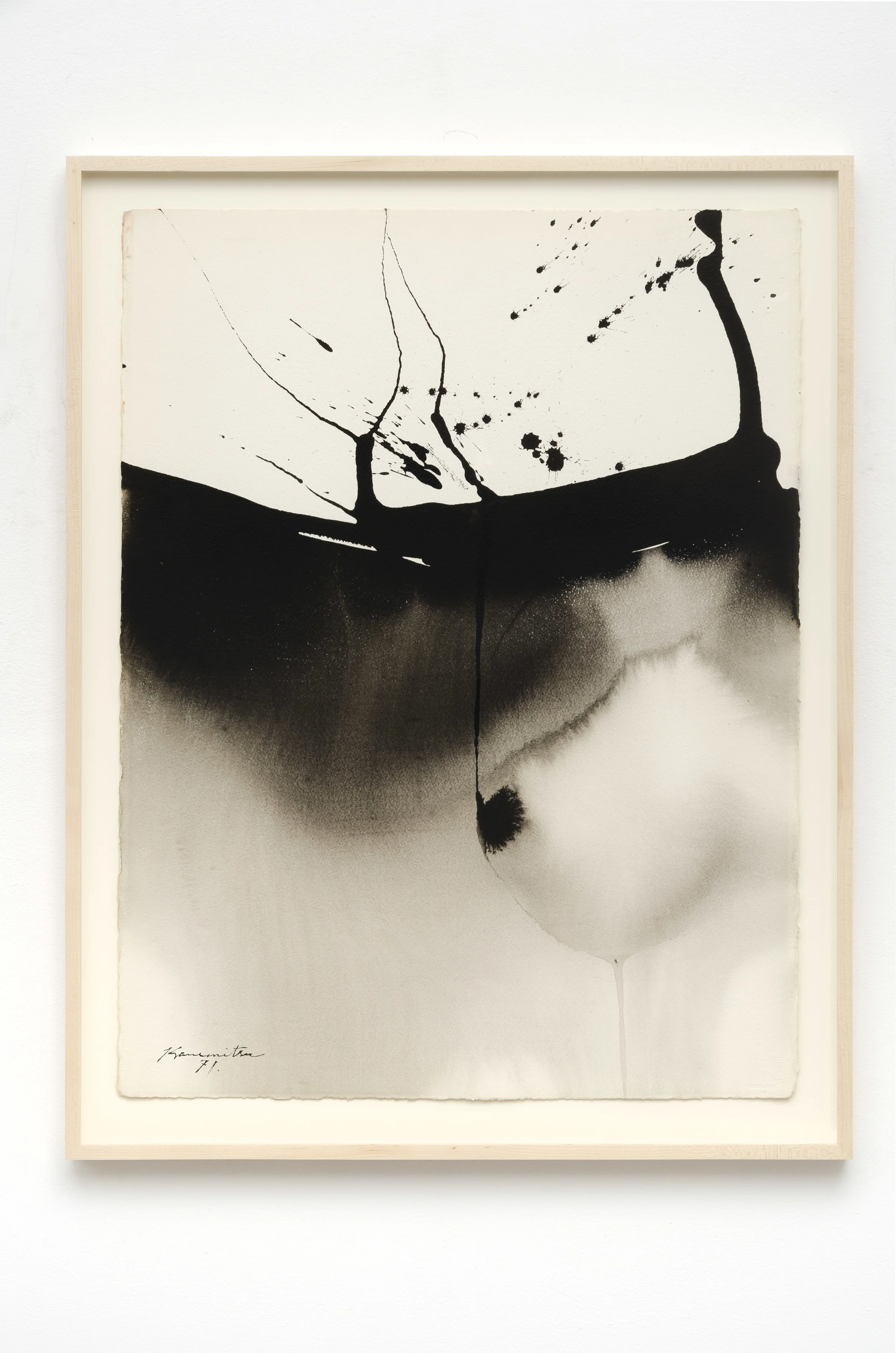 Matsumi Kanemitsu (1922-1992) Untitled , 1971 sumi ink on paper 33 3/4 x 26 1/4 inches; 85.7 x 66.7 centimeters