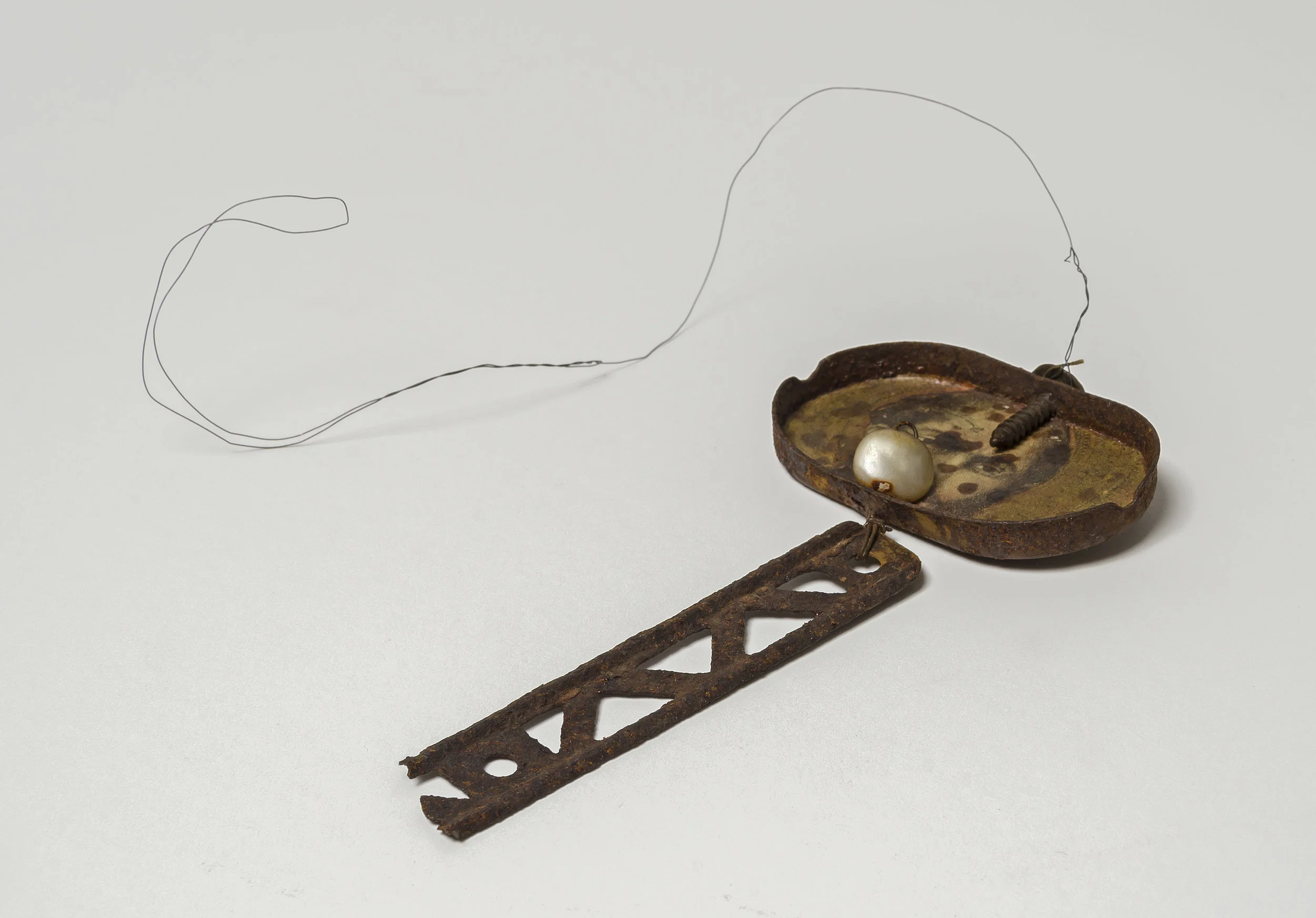 A Place Where Reality Fears the Dance , c. 1958 assemblage 4 1/2 x 3 1/2 x 1/2 inches; 11.4 x 8.9 x 1.3 centimeters
