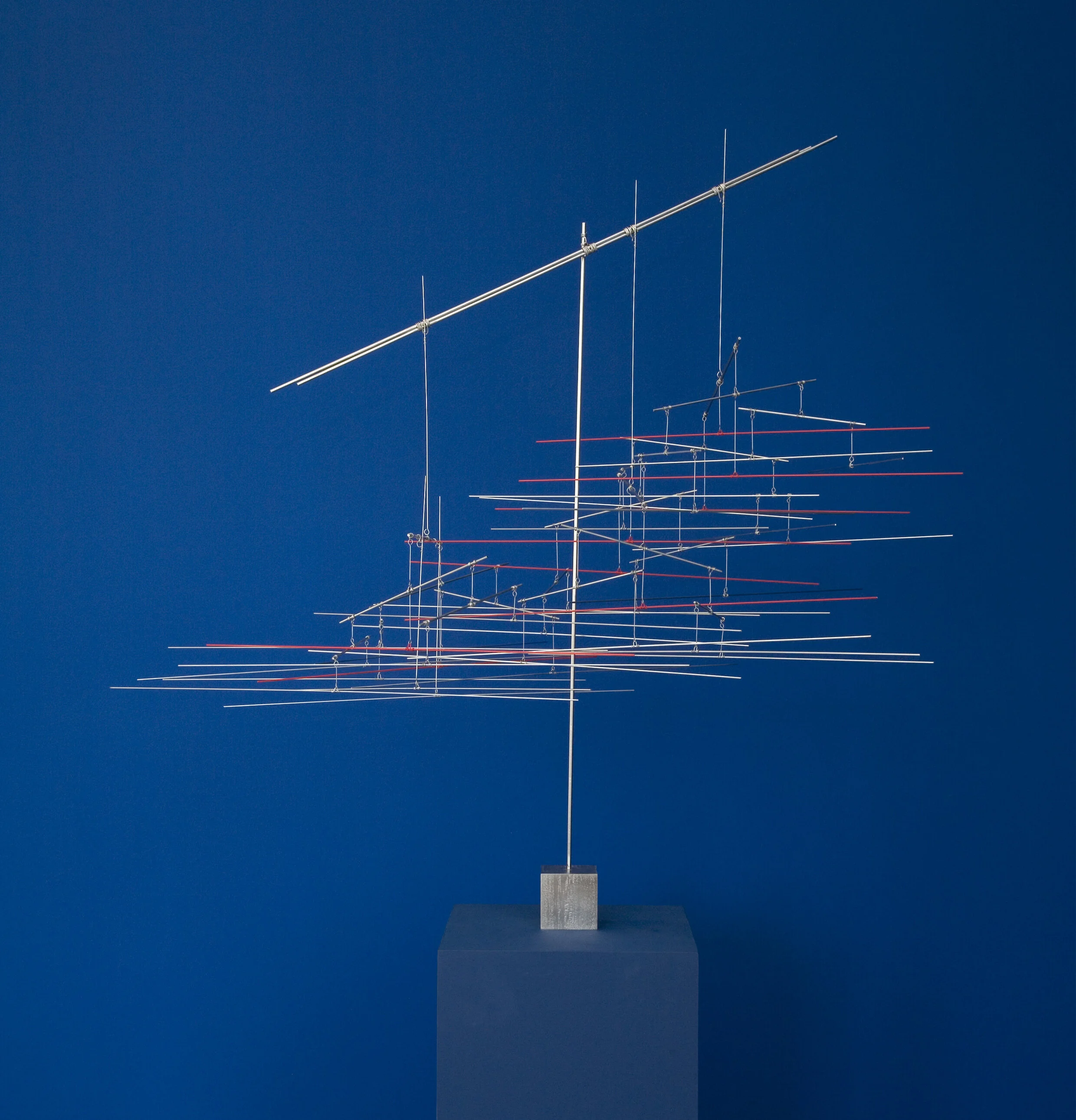 Construction 20:26 , 2012 stainless steel and red pigment 45 x 49 x 31 inches; 114.3 x 124.5 x 78.7 centimeters