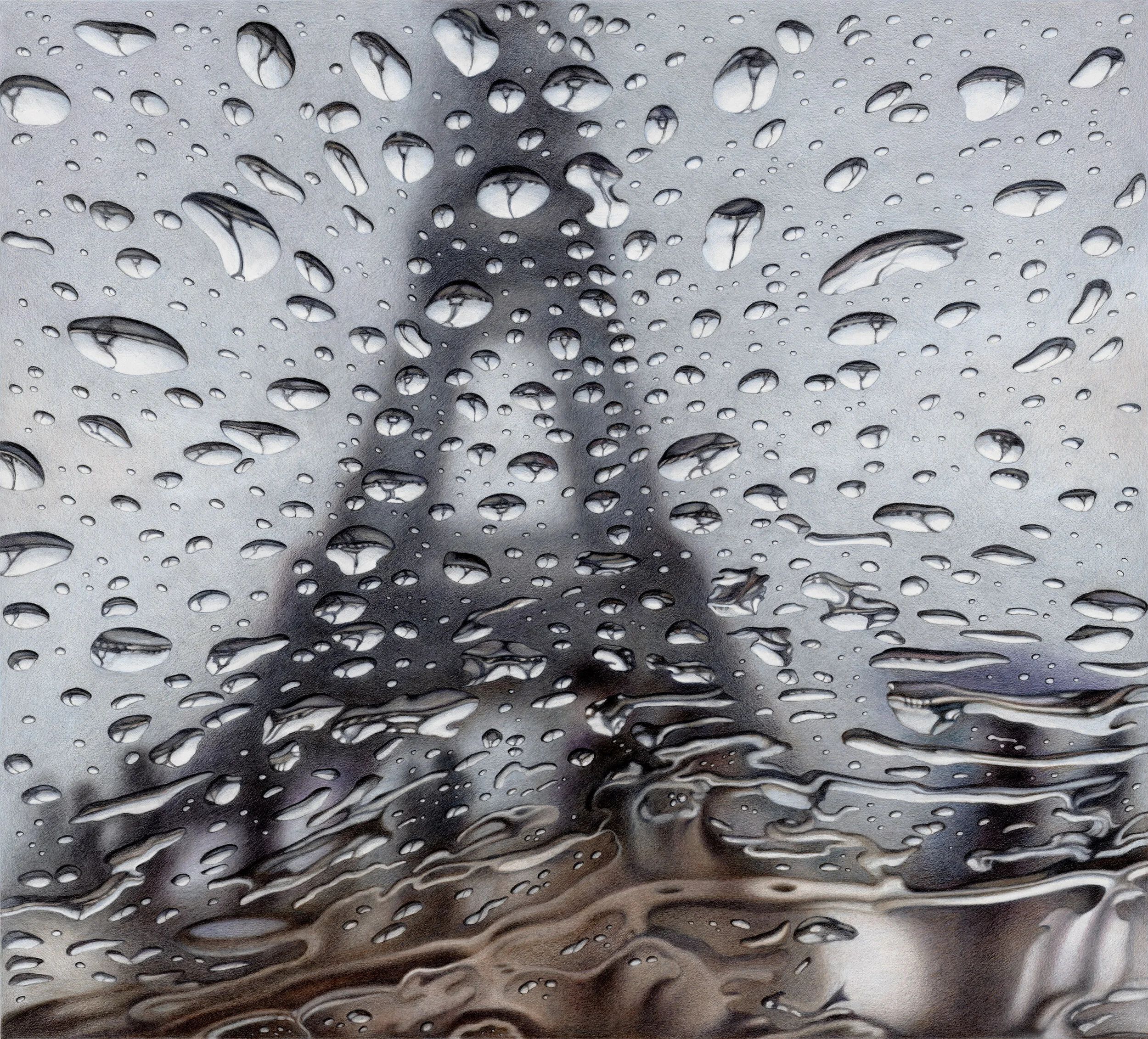 Eiffel Tower III, Paris , 2014 color pencil on Strathmore Bristol Vellum 23 x 27 inches; 58.4 x 68.6 centimeters