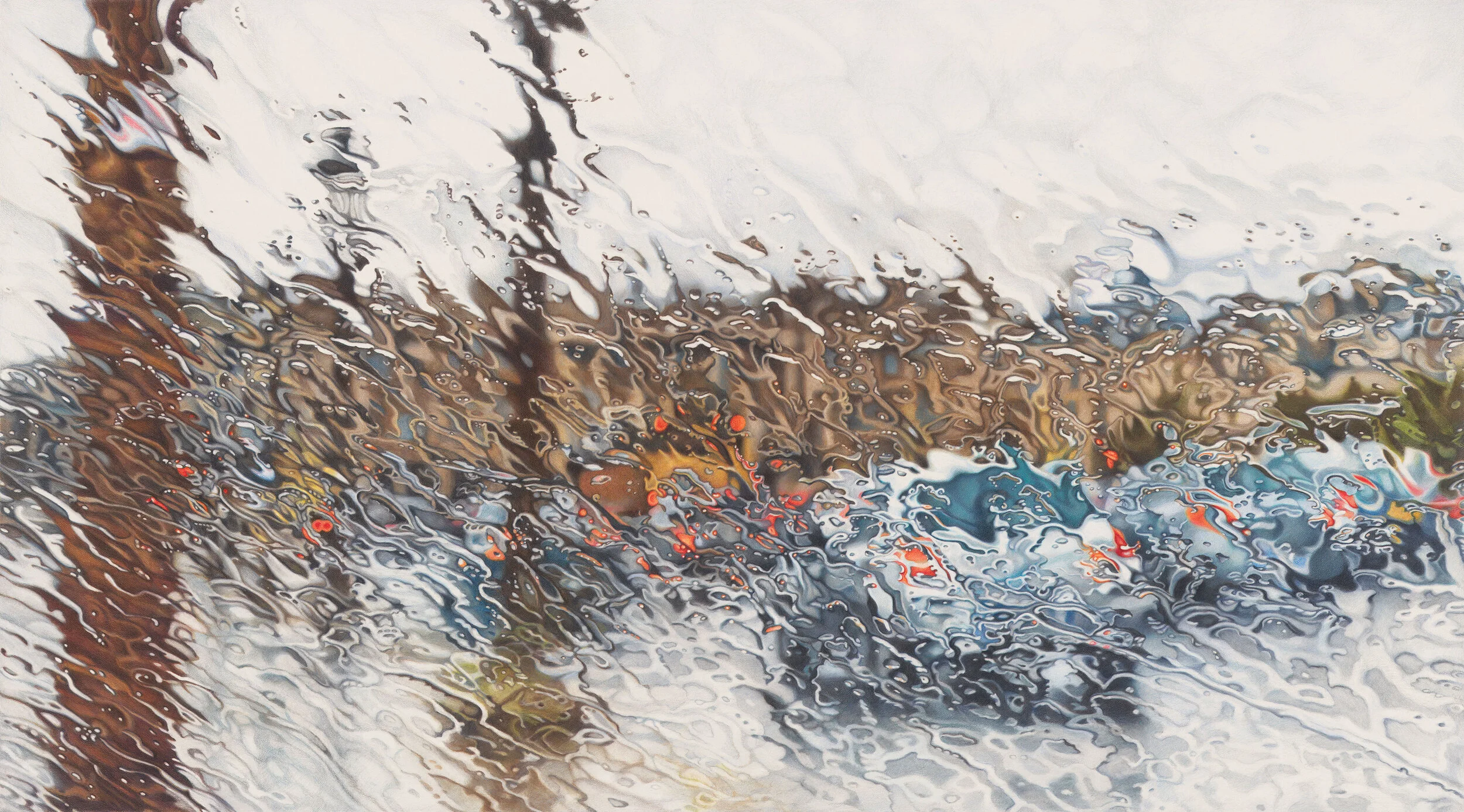 Place de la Concorde , 2015 colored pencil and solvent on Strathmore illustration board 28 x 40 inches; 71.1 x 101.6 centimeters