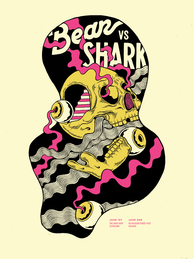 Bear Vs Shark Gig Poster