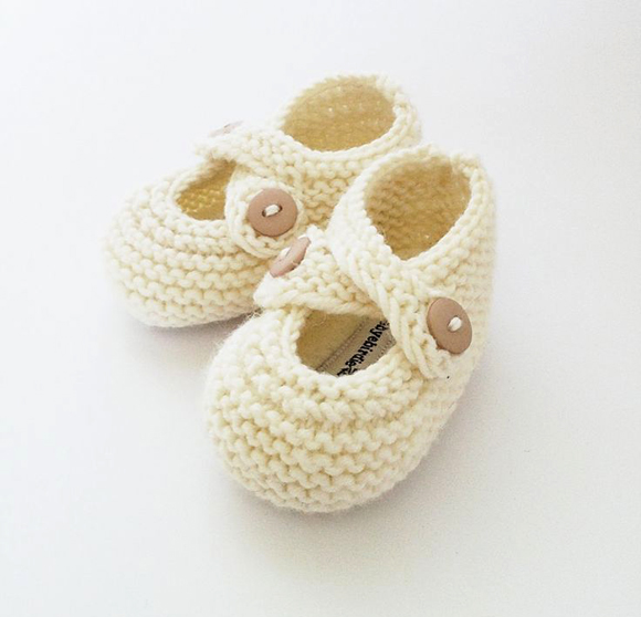 knitted baby booties by Bye Bye Birdie
