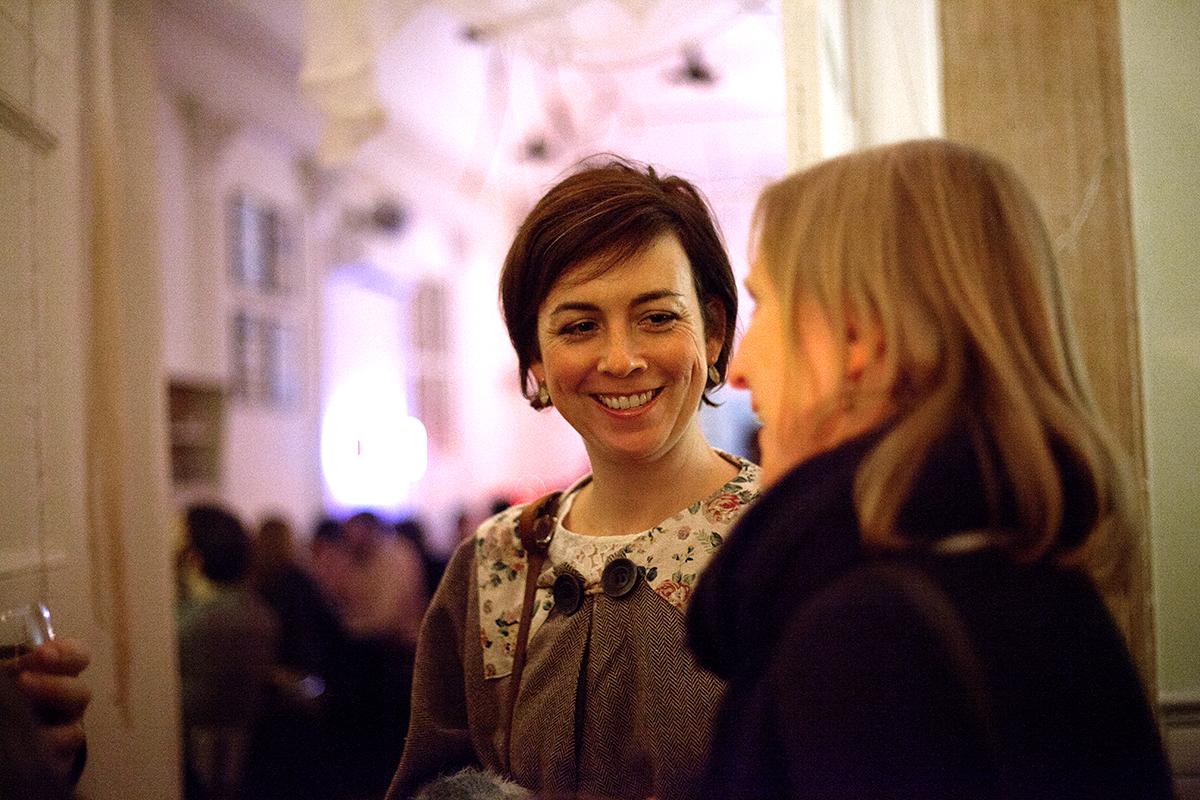 Fellow recently published author and 91 Mag contributor Leigh Metcalf chatting with Sonia of The Old Haberdashery . 