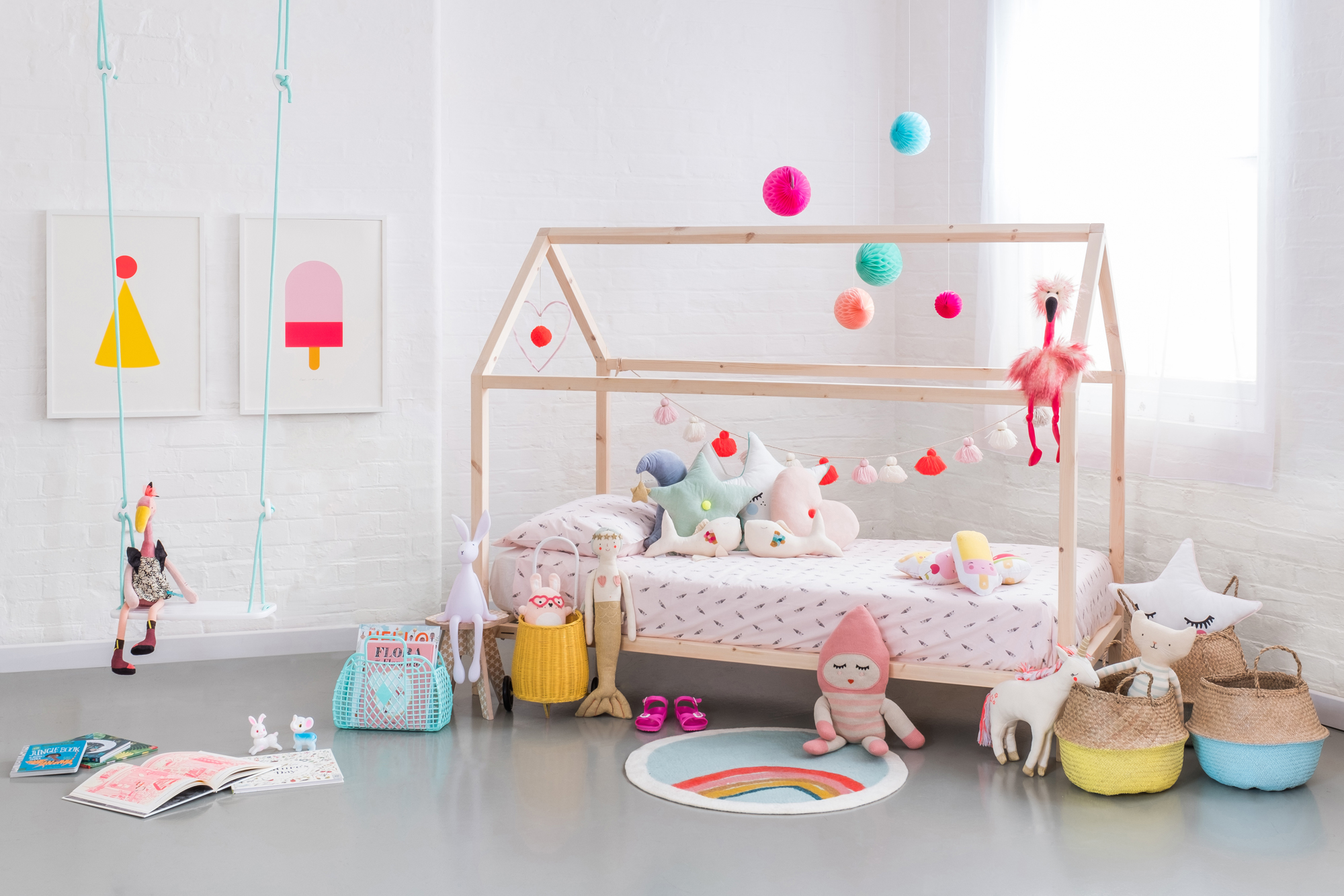 House bed frame - from £249 - Bobby Rabbit (Junior:169cm x 79cm / Single:199cm x 99cm)