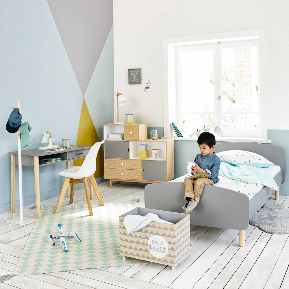 Wooden bed (various colours), £223, Maison du Monde (196cm x 104cm)