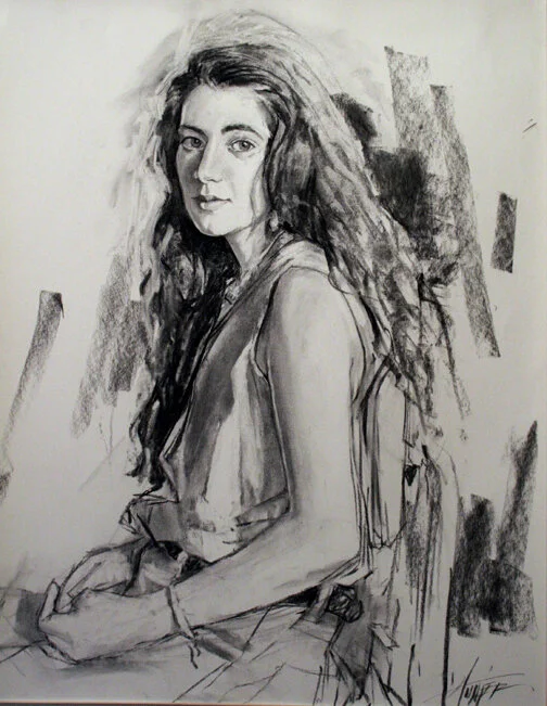 Sylvia from Life    CharcoalFiguratively Speaking National Exhibition 1999, American Academy of Art, Chicago
