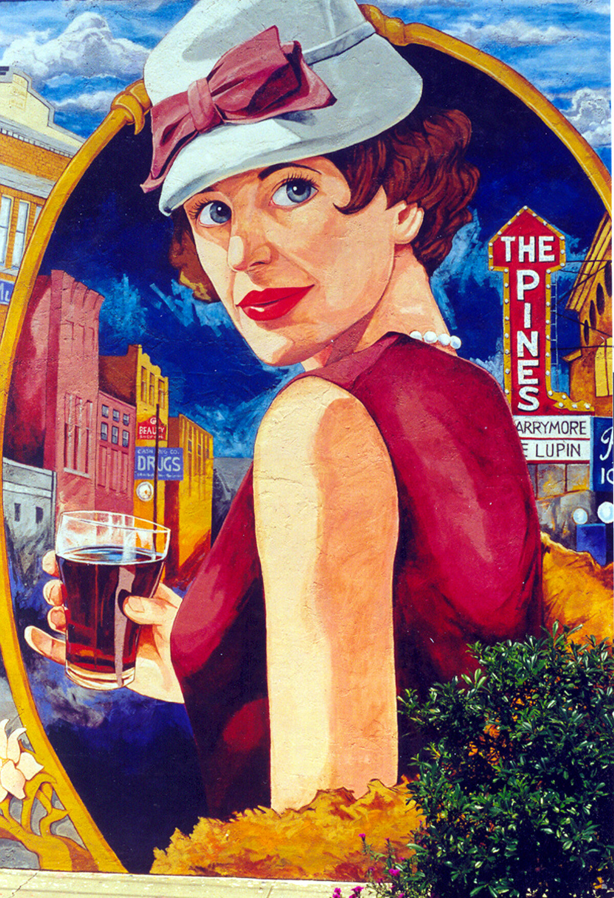 Looking Back Mural (detail)     14’ x 48’     Lufkin, Texas    1996