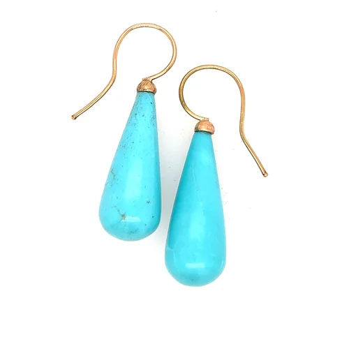 Turquoise Drop Earrings — Russell Jones Fine Jewelry