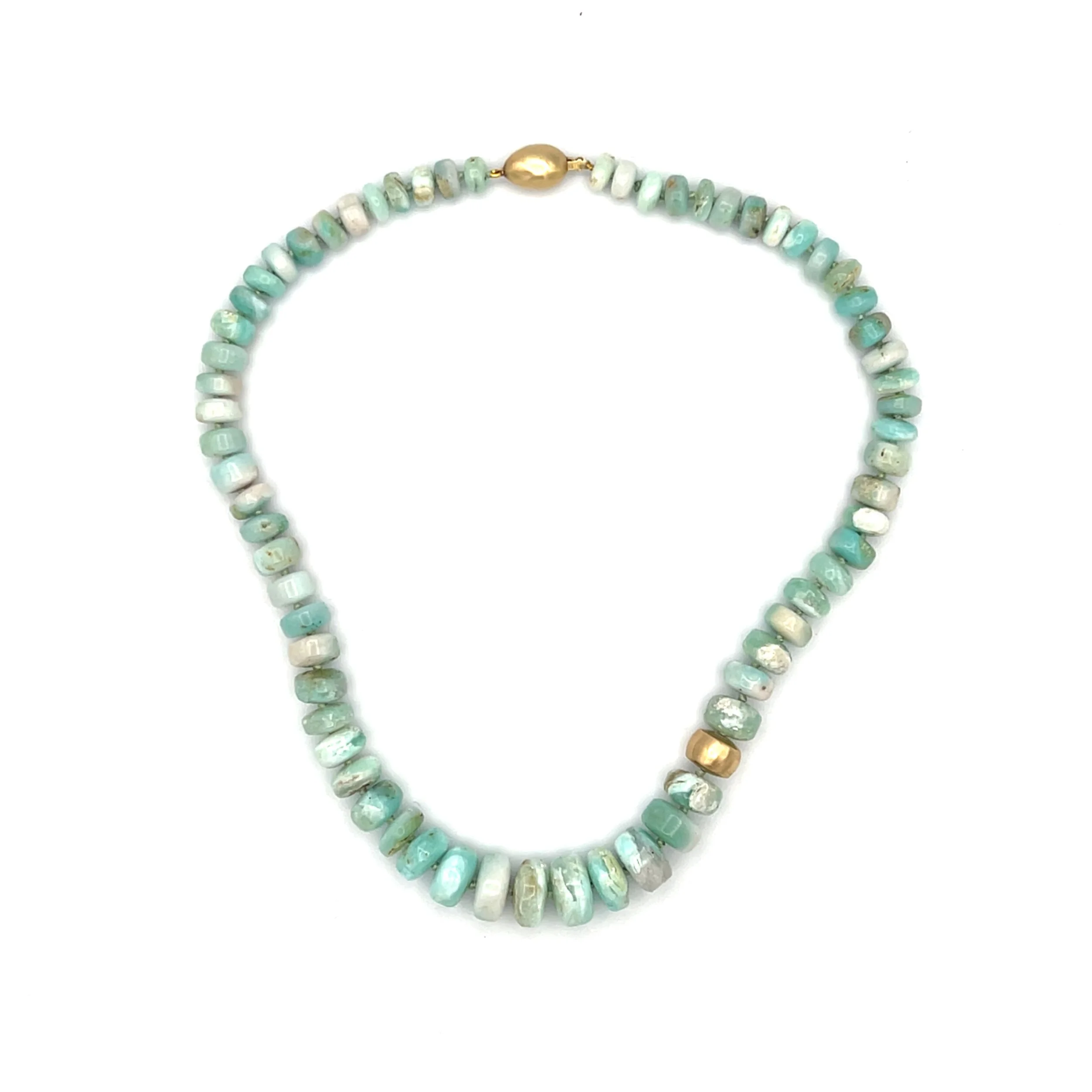 green and gold necklace