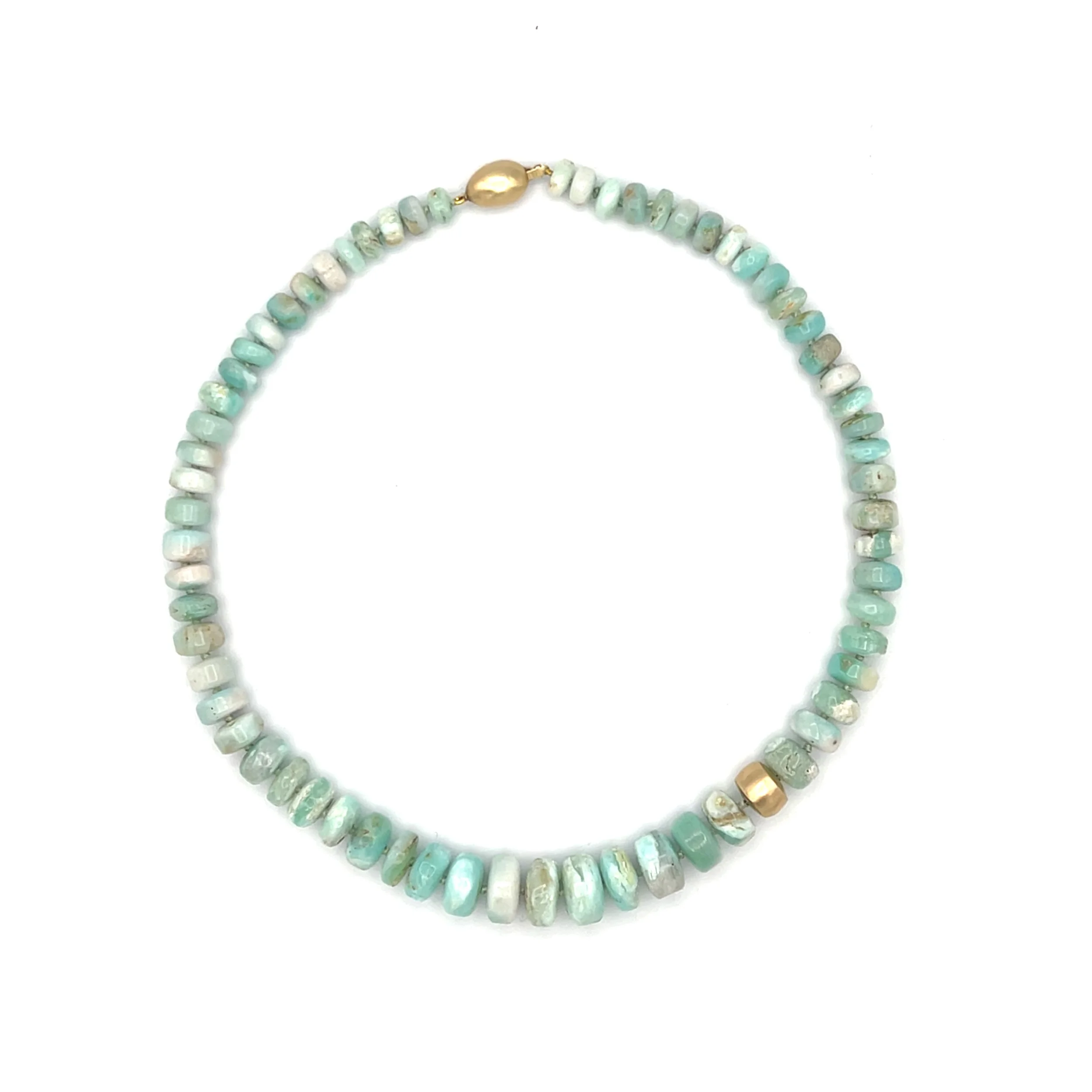 green and gold necklace