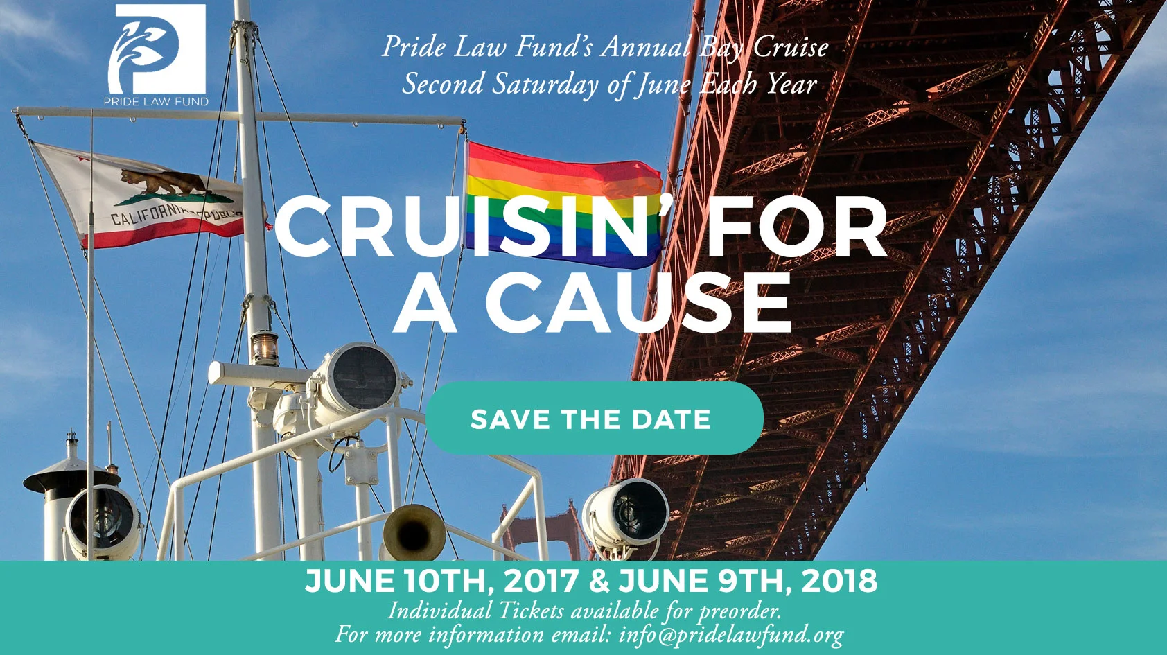 2017 Pride Law Fund Annual Bay Cruise - June 10th