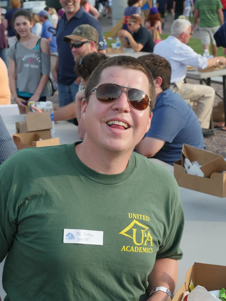 Is Joe excited because someone just hit a Home Run, or because he figured out how to save UA a bunch of money?