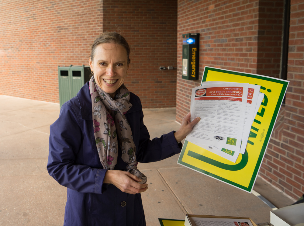 UA activist Helen Scott with some of our campaign materials.jpg