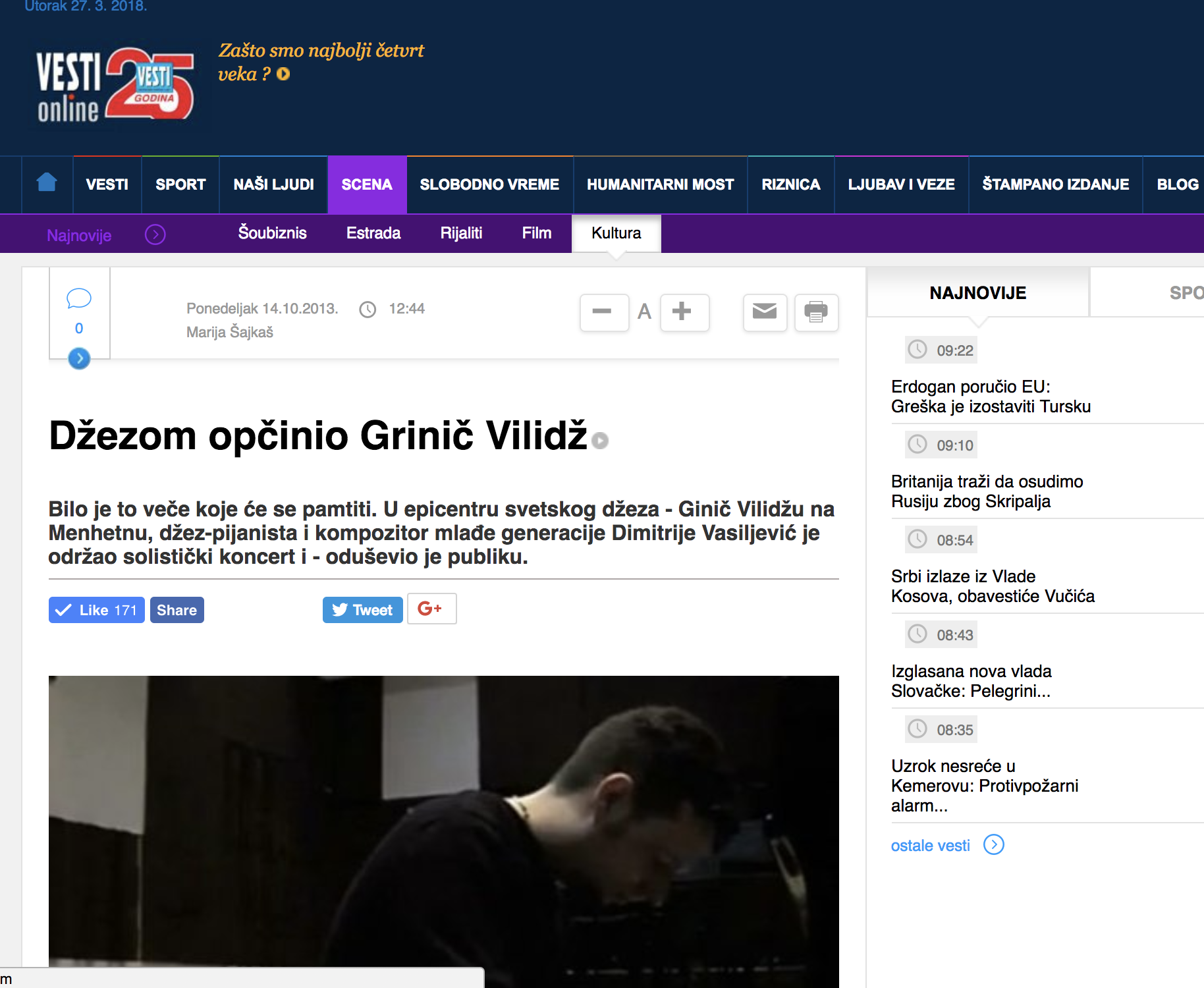 VESTI-ONLINE: Dzezom opcinio Grinic Vilidz