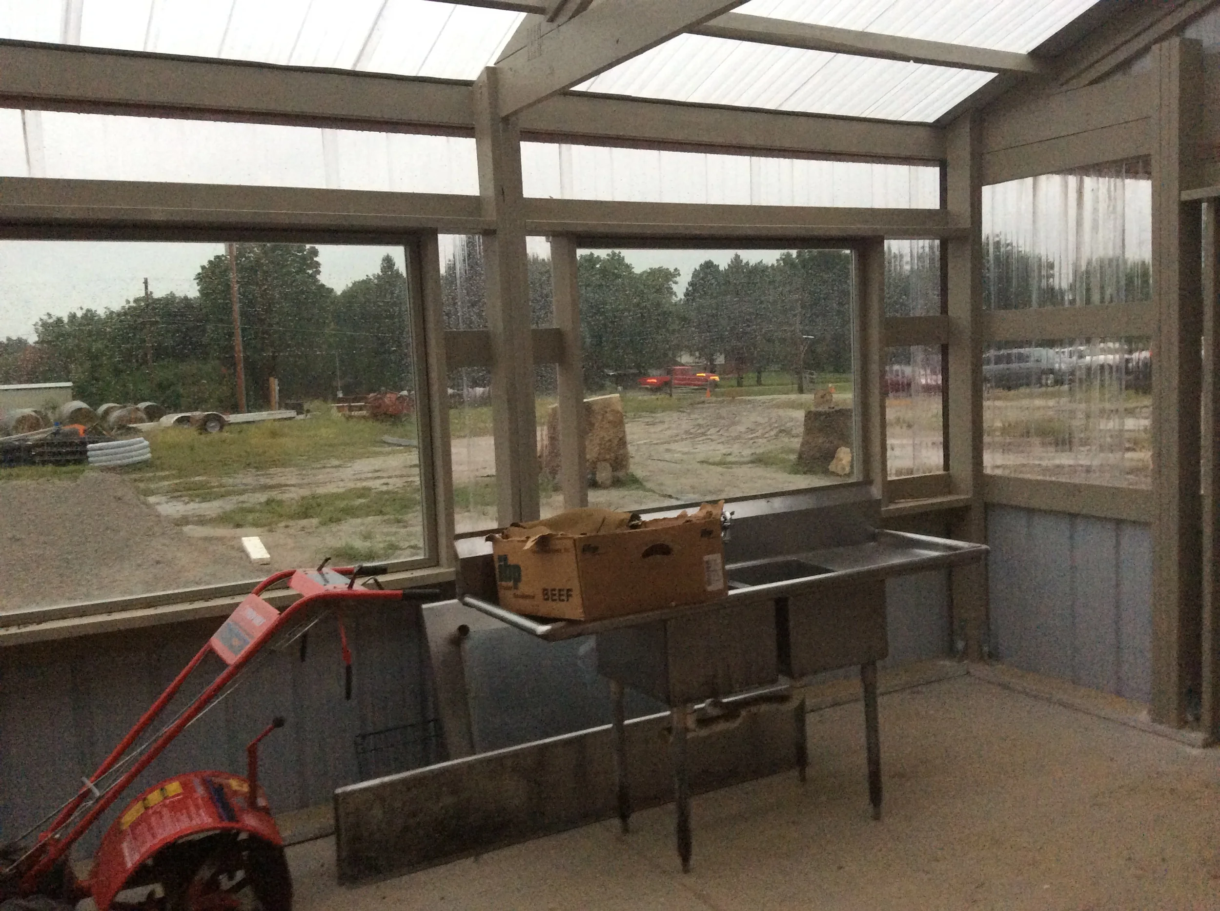  This greenhouse is one of the best features of Ray's new shed. 