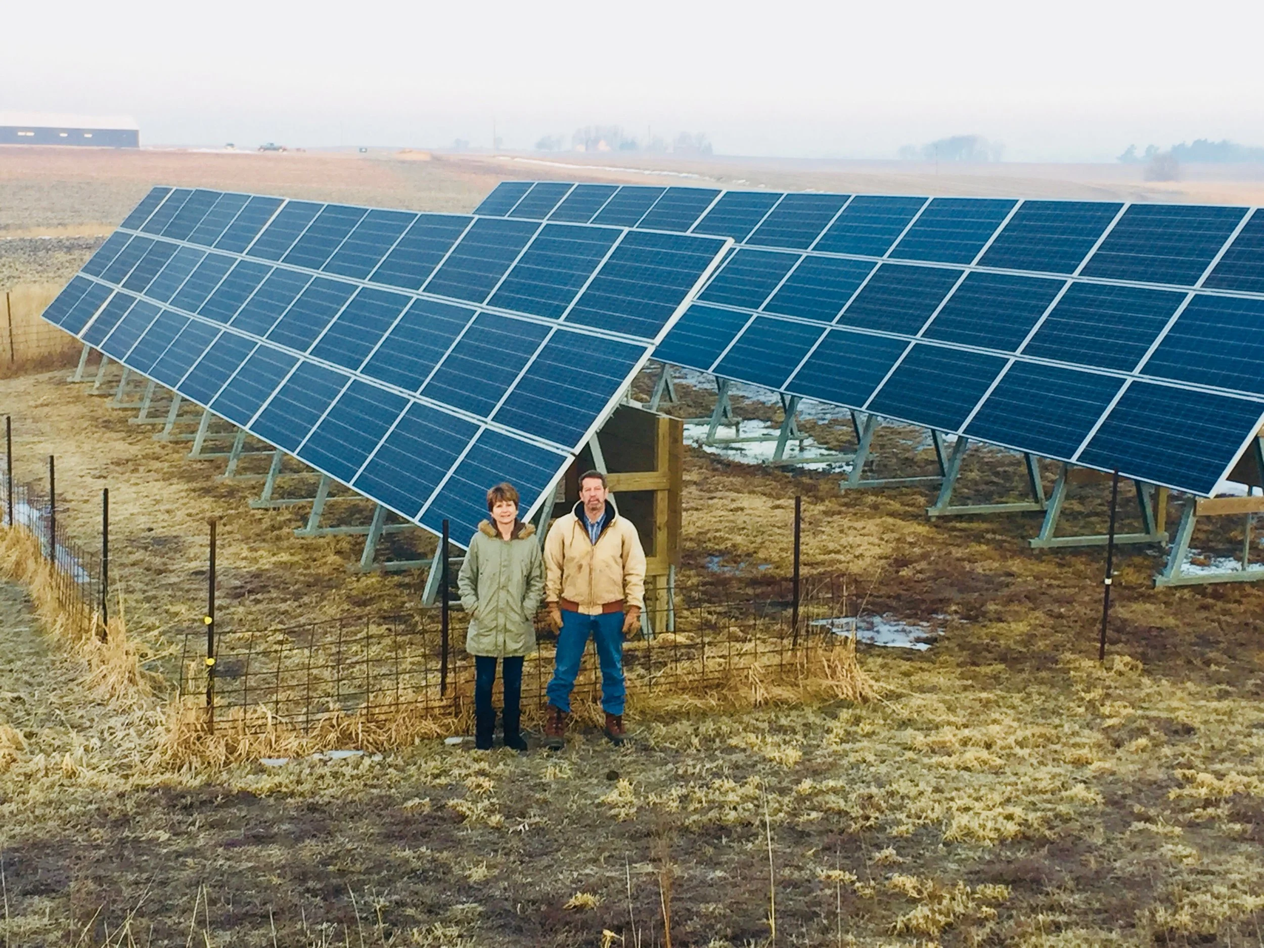 Tanner Briggs Faaborg tells the story of solar on his family's farm, pictured above
