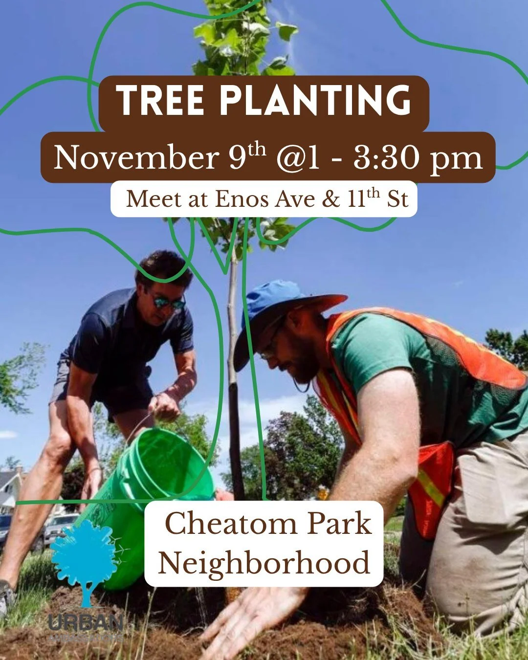 Join Urban Ambassadors next month to plant some trees!

Bring your own coffee cup! Drinks and refreshments provided :)

Register here: https://www.eventbrite.com/e/tree-planting-tickets-1761348915019?utm-campaign=social&amp;utm-content=attendeeshare&