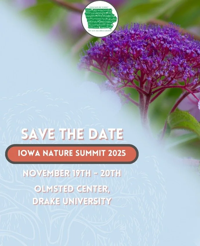 Interested in learning more about Iowa's natural environment?

Register for the Iowa Nature Summit: https://www.eventbrite.com/e/2025-iowa-nature-summit-tickets-1512950398369?utm-campaign=social&amp;utm-content=attendeeshare&amp;utm-medium=discovery&