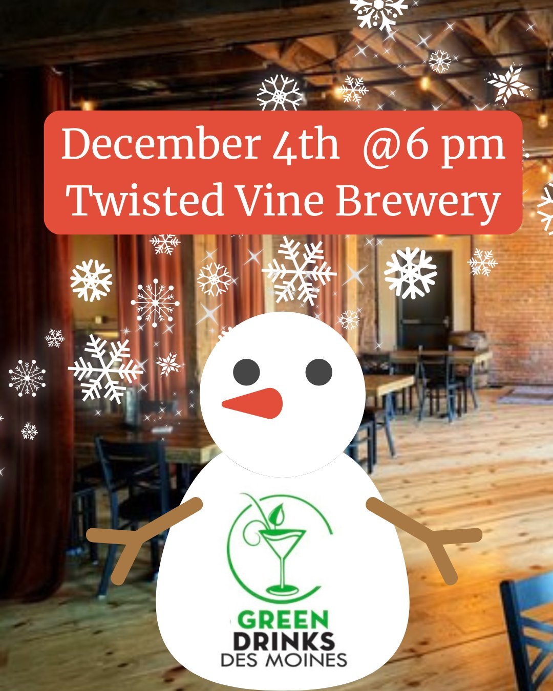 Mark your calendars for our next installment of Green Drinks on December 4th at Twisted Vine Brewery starting at 6 pm!

We will be hearing from Project Manager at @iconwatertrails , Monica Converse!

ICON Water Trails is a transformational quality of