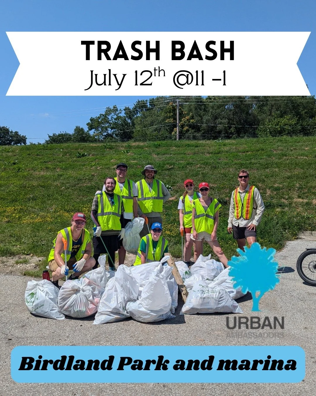 We will be meeting in the Birdland Marina parking lot, 11am-1pm, water and pizza provided!

We will be cleaning up the marina with extendable nets,

see you there!