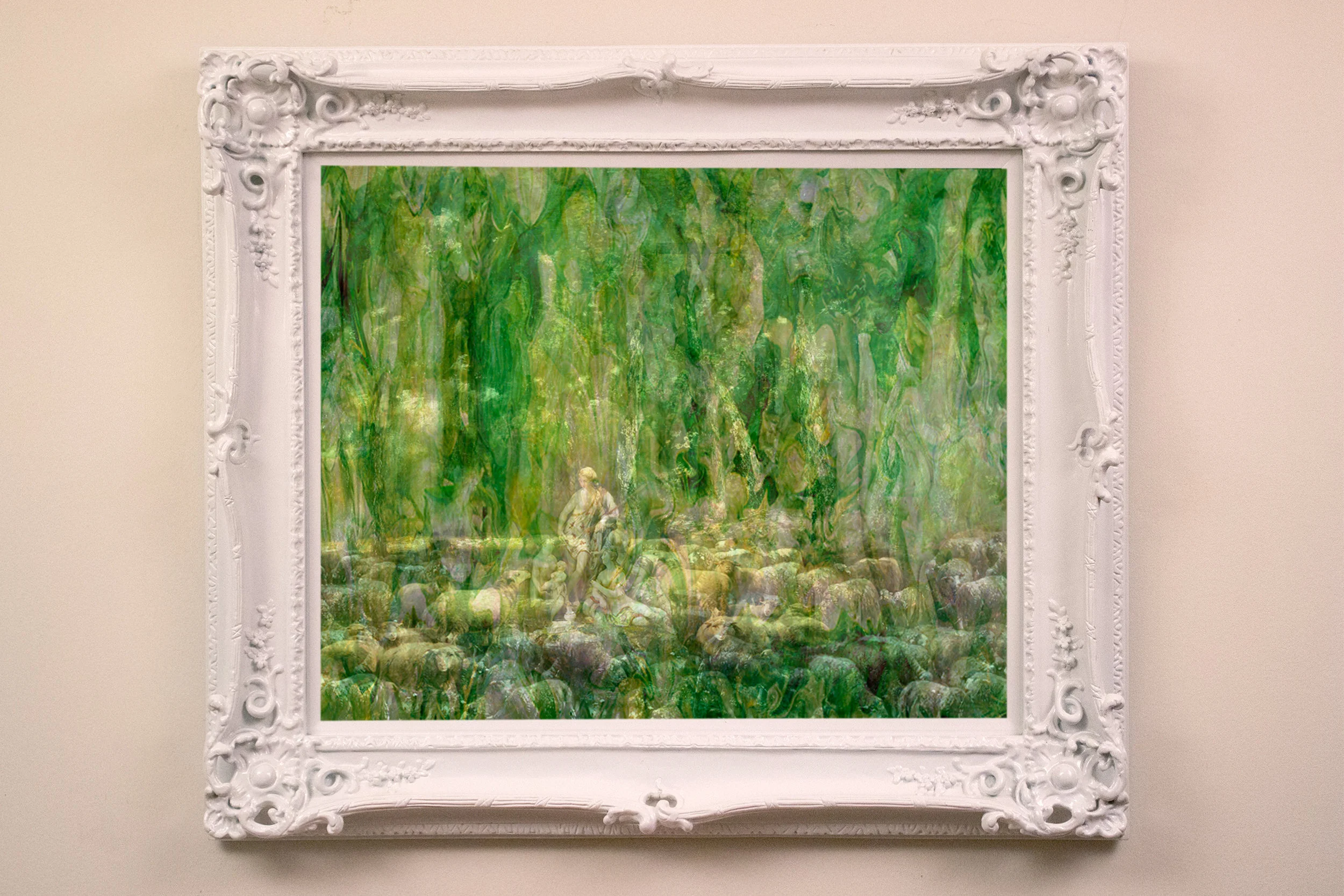 Maiden Attending Her Flock , 2015. Pigment Print on Luster Paper 40 in. x 35 in. (includes frame)