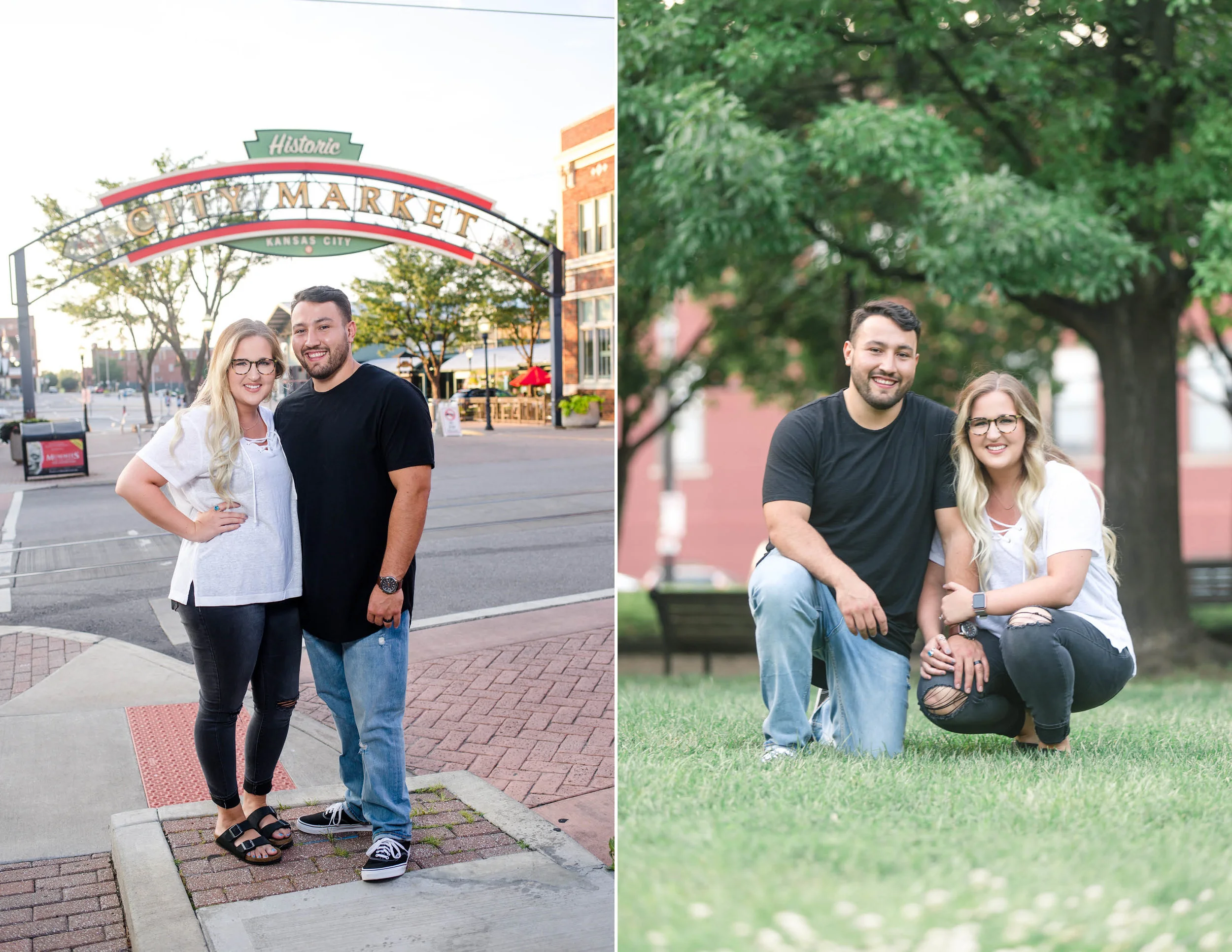Kansas City River Market Couple Photo Session