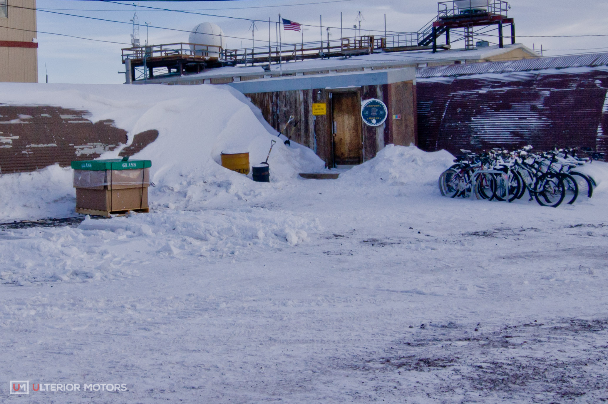 The coffee house drifts in a lot. You can tell by the three shovels that live outside the door.