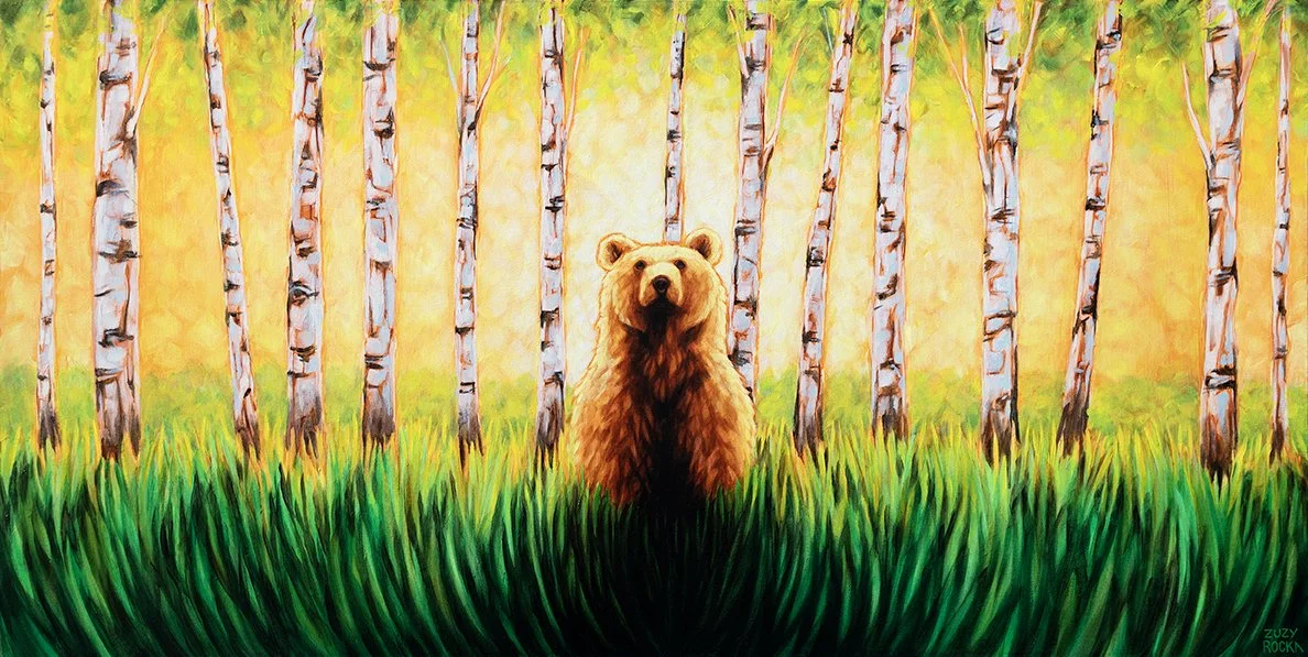 Pondering Among Poplars - 24x48 - by Zuzy Rocka webres.jpg