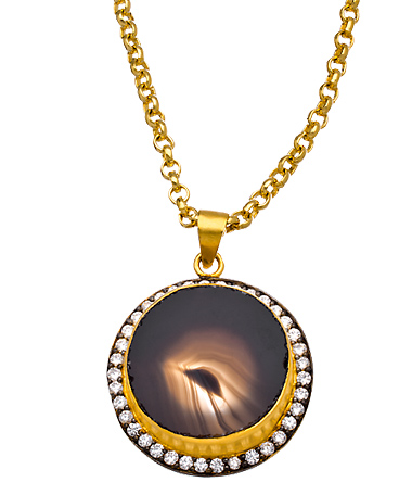 Brown Textured Druzy Necklace.jpg