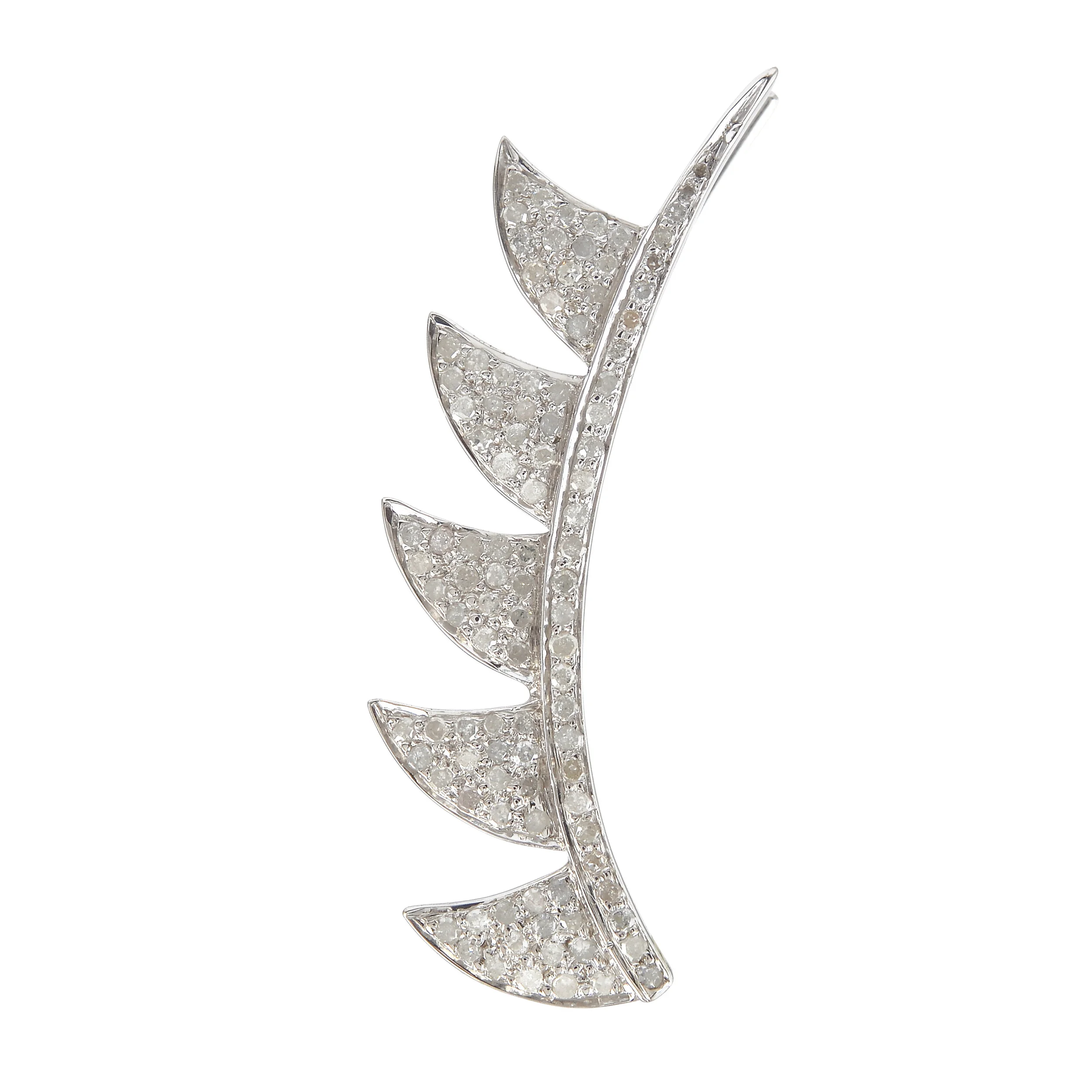 Claw Ear Cuff White Diamonds