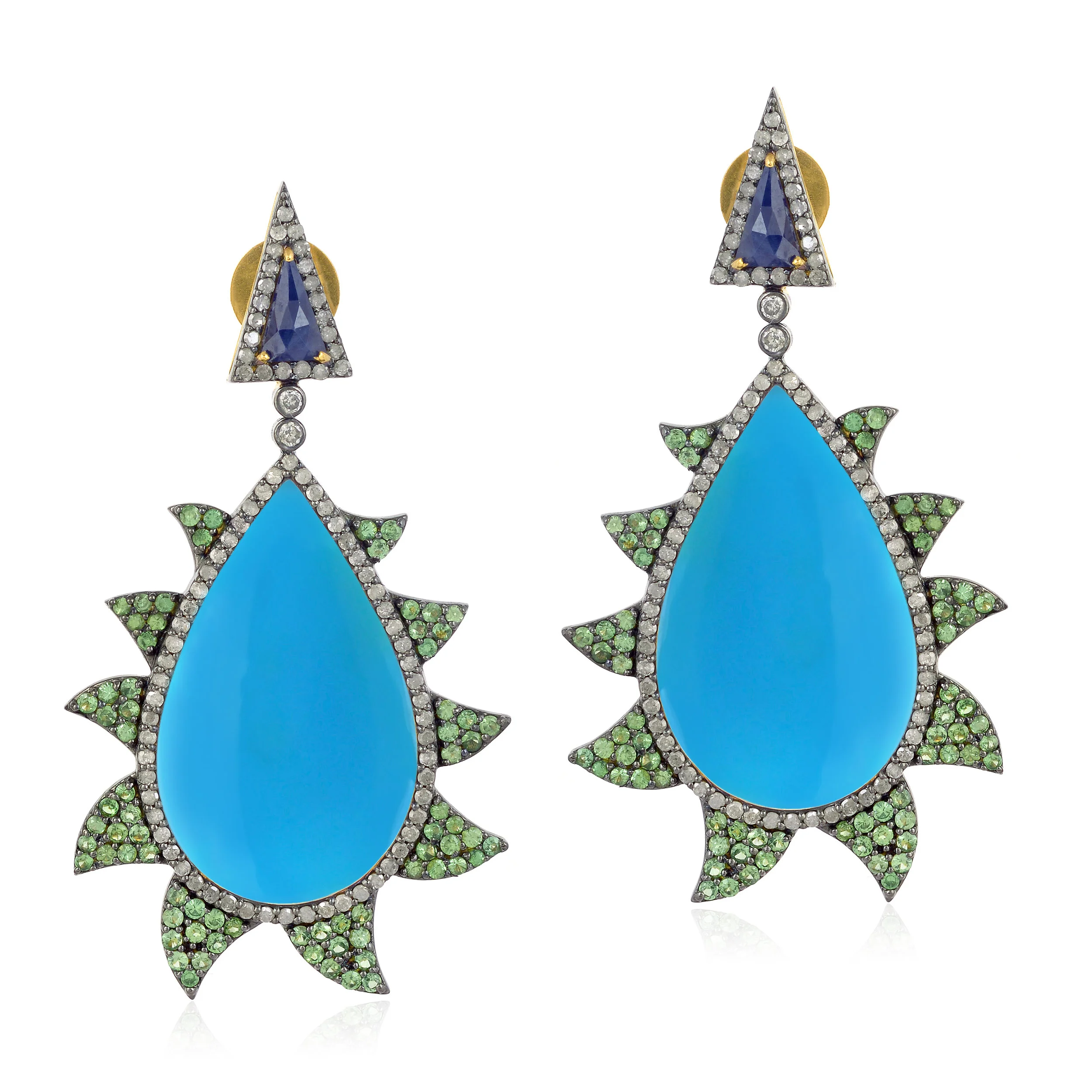 Turquoise and Tsavorite.JPG