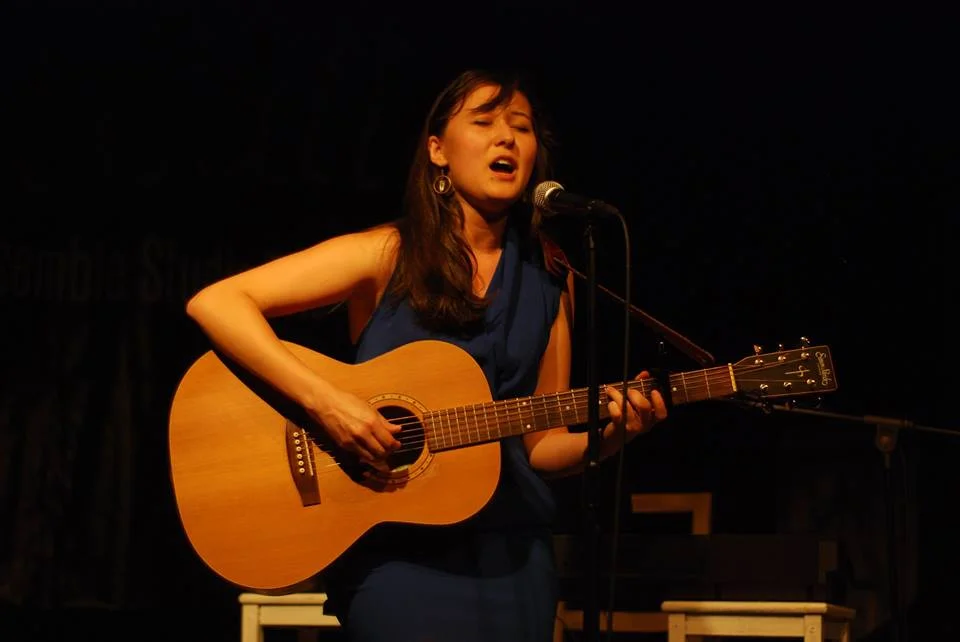 Emily Gardner Hall singing her original song at Ensemble Studio Theatre's Last Call