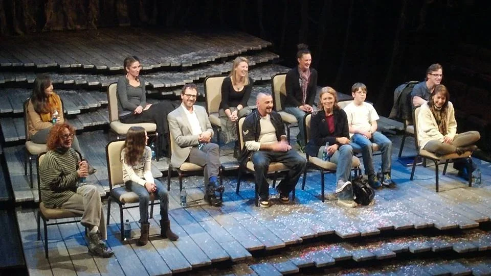 Back row left to right: Emily Gardner Hall, Faye Petree, Laurelyn Dossett, Amy Hamel Front row left to right: Dori Legg, Autumn Routt, Preston Lane, Scott Pattison, Gayton Scott, Nick Saunders, Ben Apple, Cinny Strickland
