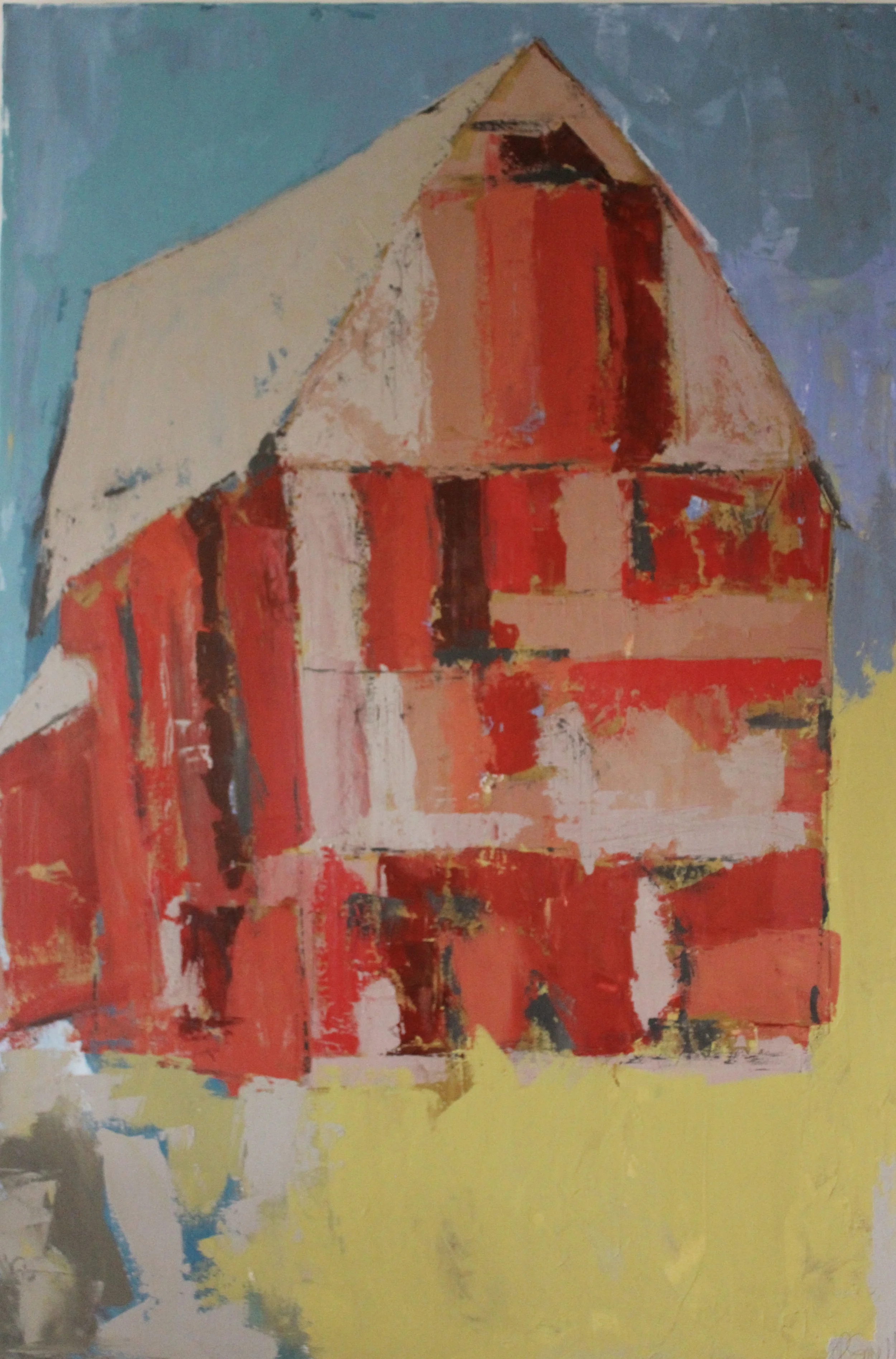 "Patchwork Barn" 48x60 at Atelier Gallery Charleston SC