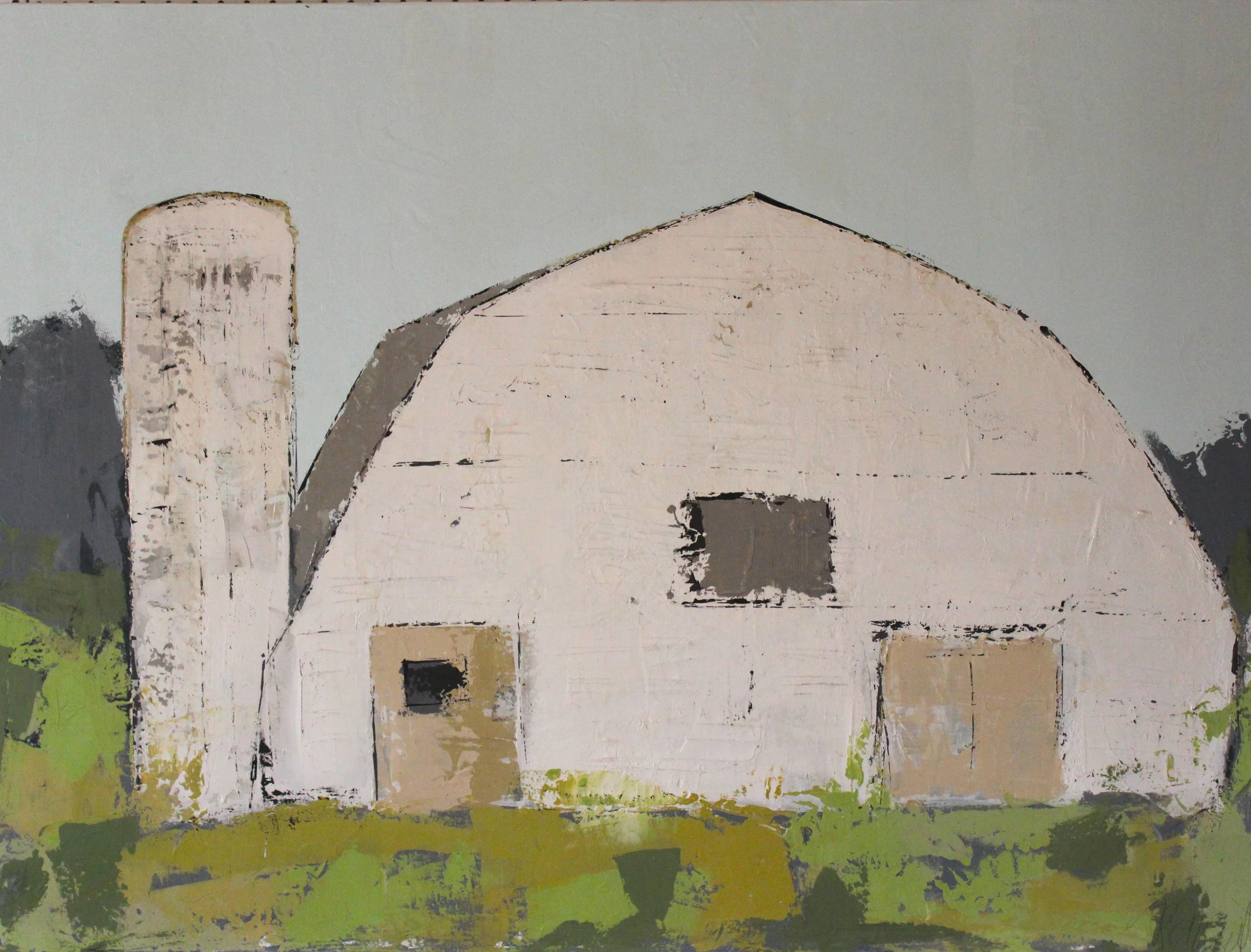 "Grasslands Silo" 30x40 at Atelier Gallery Charleston, SC