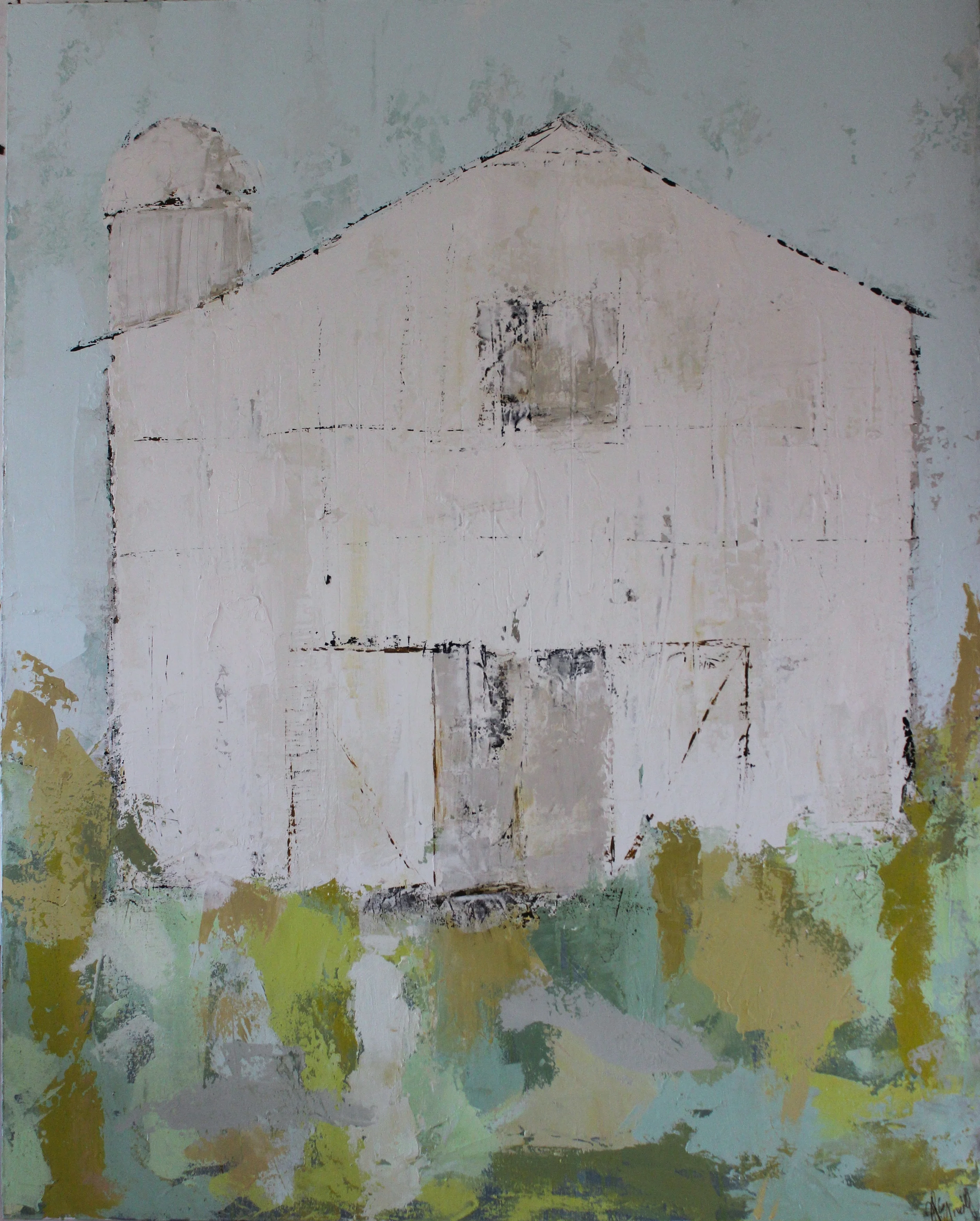 "Barn of Thistles" 48x60 at The Atelier Gallery Charleston, SC