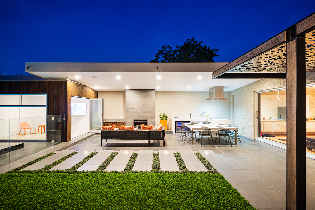 Rear Landscape, Pool, Pergola