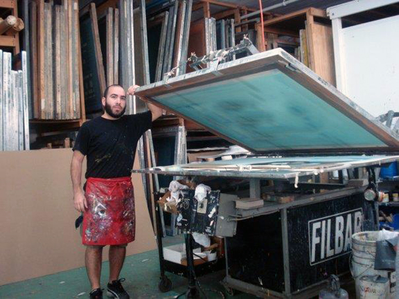 Medium format printer at Brand X Editions, NY.