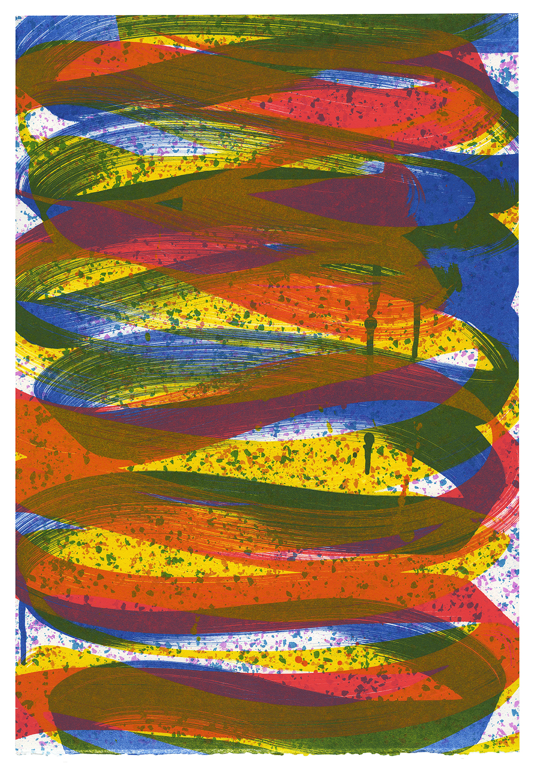 Subway Showtime 7 monoprint 5-color lithograph from photo plates 22x15 inches (bleed print) white Rives BFK 2016 signed, titled and numbered on verso