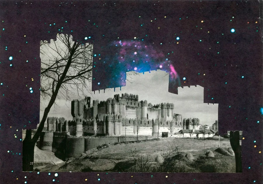 Collages I said I would never make: Galactic Castle (Physical Collage - 2013)