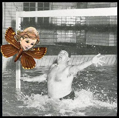 Butterkid Swatter (Physical Collage - 2007) [SOLD]