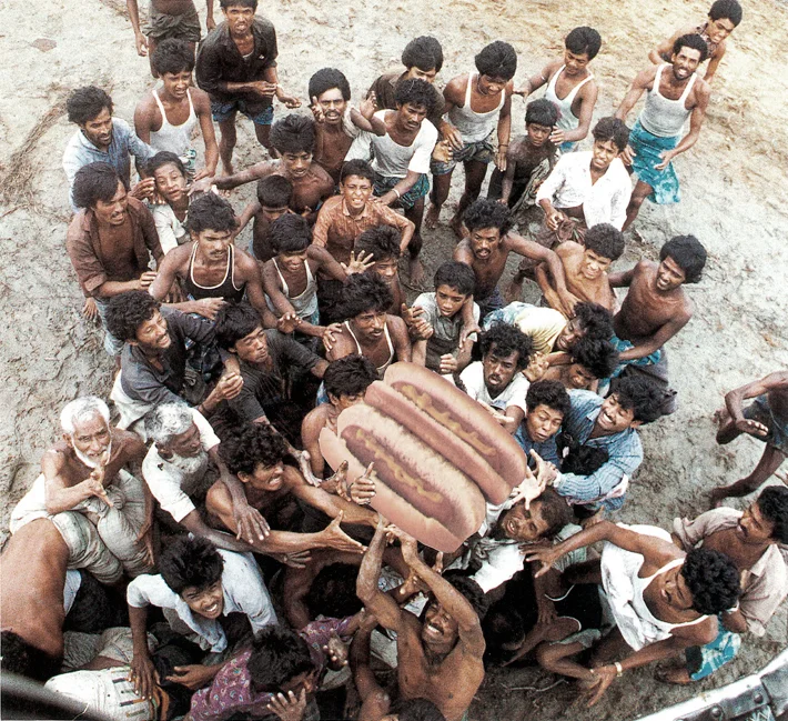 The Last Two Hotdogs (Physical Collage - 2013)