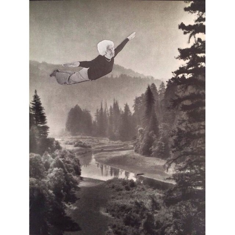 Grandma Gert's Daydream (Physical Collage - 2014) [SOLD]