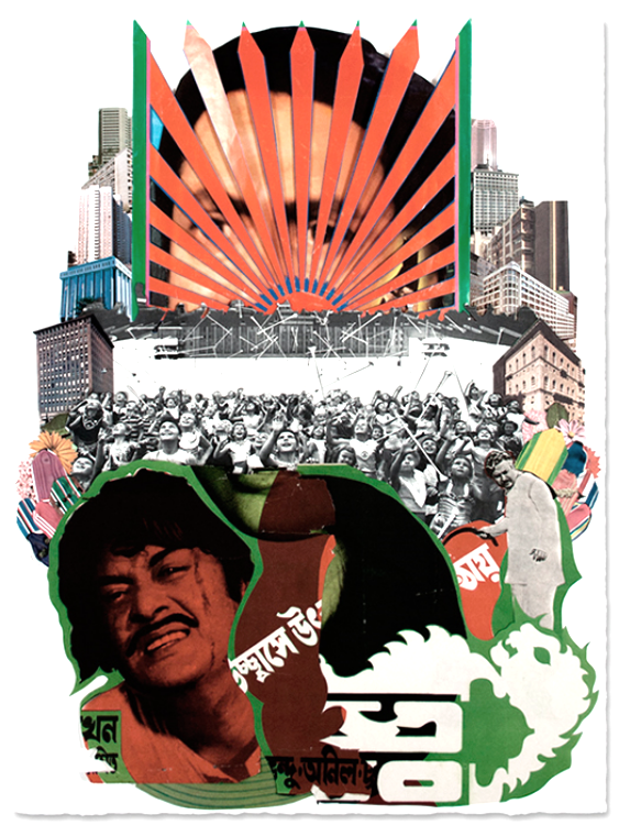 The Queen is Sleeping (Physical Collage - 2014) [SOLD]