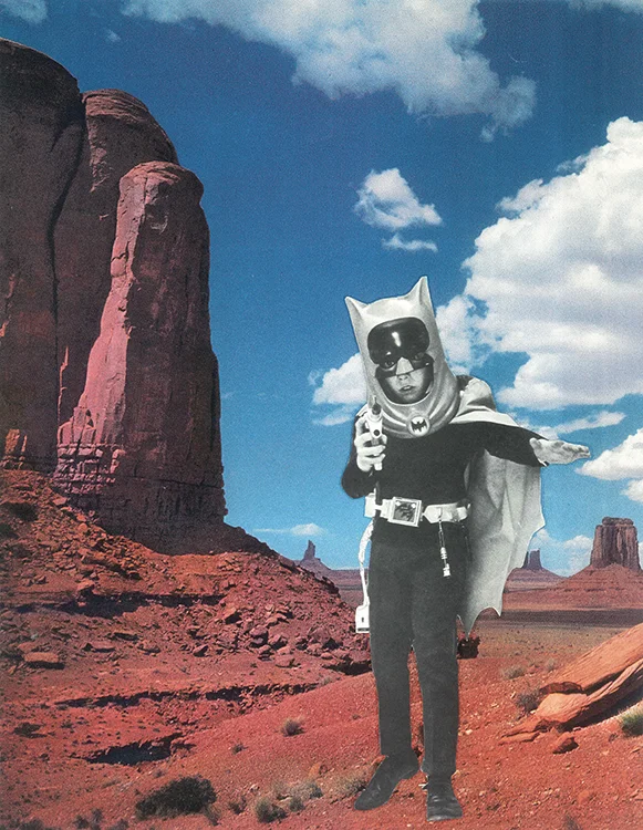 Batboy's Last Stand (Physical Collage - 2015)