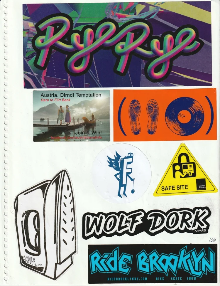 Page #104 - Sticker Collection (Morgan Jesse Lappin)