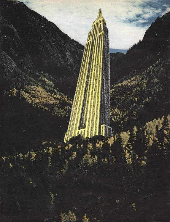 Empire Tower (Analog Collage - 2018 - 10.25" x 13.25")